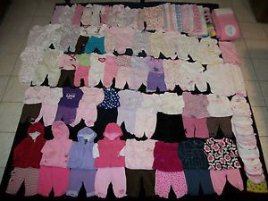 Baby Girls Clothes Outfits Lot of 126 Size Newborn 0 3 Months Winter