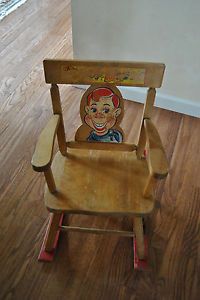 Howdy Doody Vintage Child's Rocking Chair 1950'S