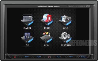 Power Acoustik PD 762 Car 2 Double DIN 7" Touchscreen Monitor CD  DVD Player