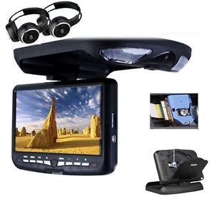 Hot Selling Black 9" Overhead Car DVD Player Flip Down Roof Mount Monitor