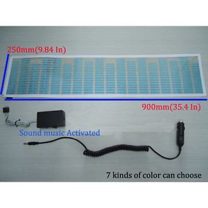 Sound Music Activated Car Stickers Equalizer Glow Blue Light 90 25cm