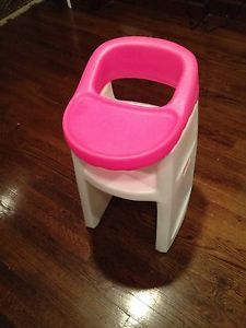 Vintage Little Tikes Hot Pink Glittery 24" Doll High Chair