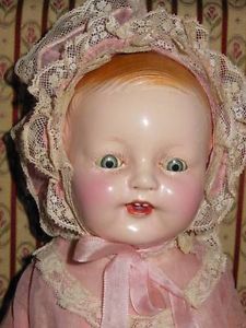 Antique Composition Amberg Vanta Baby Doll Toddler 15"