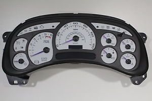 For Sale Custom Escalade White Gauge Speedometer Cluster with Purple Pointers