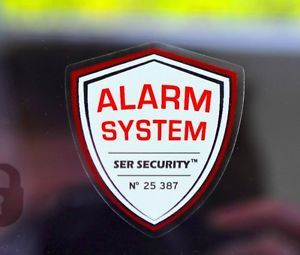 4X Auto Car Alarm GPS Device Security Stickers Decals Car Van Bike Truck