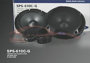 New Alpine SPS 610C G Grilles 6 5" Type s 2 Way 480W Coaxial Car Stereo Speaker