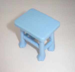 Blue Animal Leg Paws Nursery Baby Room Chair Fits for Barbie Doll Dollhouse