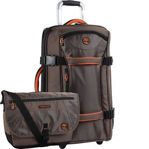 Timberland Twin Mountain Cocoa 2 Piece Duffle Luggage Set $520 Value New