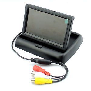 4 3'' TFT LCD Foldable Car Back Up Monitor Vehicle Camera MONITOR2CH Input