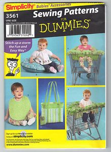 Sewing Pattern Dummies Baby Accessories Cart Seat Diaper Bag Simplicity 3561 New