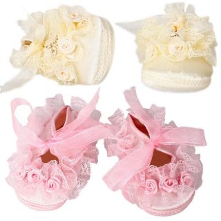 Fashion Baby Flower Shoes Lace Girls Dress Princess Shoes First Walking Shoes