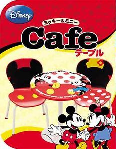 Miniatures Disney Mickey Mouse Minnie Character Cafe Table Chair re Ment