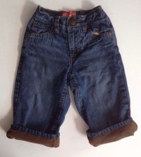 Fleece Lined Jeans Toddler Boys Size 12 18 Months EUC Old Navy