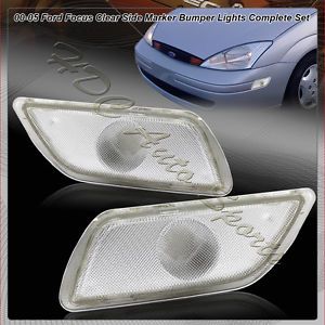 2000 2005 Ford Focus Clear Reflector Lens Front Bumper Side Marker Light Lamps