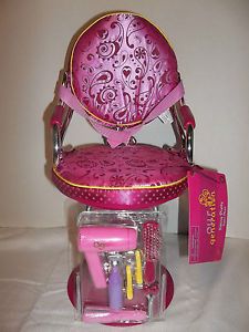 A New Hair Salon Chair Fits 18" Girl Doll American Our Generation Battat Beauty