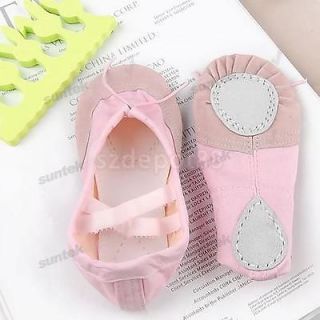 Toddler Girls Princess Gift！Pink Canvas Ballet Dance Shoes 4 Size Avail