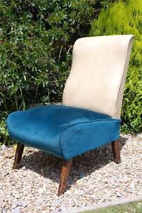 Vintage 1950's Cocktail Chair Low Seater Art Deco Club Chair Retro Chic Chair