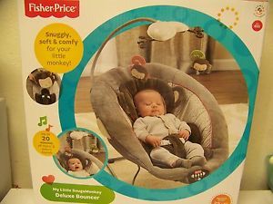 Fisher Price Baby My Little Snugamonkey Deluxe Bouncer Infant Seat