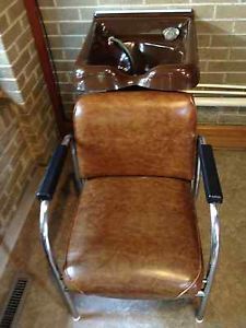 Vintage Set Salon and Spa Chair and Shampoo Bowl Combo Excellent Used Condition