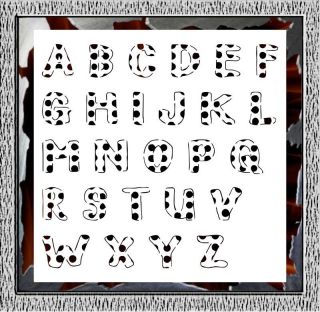 26pc Alphabet Letter Airbrush Stencils Template Paint Tattoo Custom 002060Y L