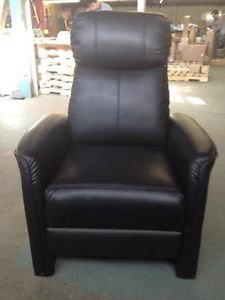 Leather Soft Pad 3 Positional Recliner Chair Black FMI2020 Local Pickup Only