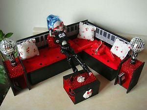 Doll House Furniture Lot Custom OOAK Pcs Monster High Ghoulia Yelps Theme