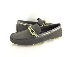 Men's Shoes Cole Haan Air Grant Leather Driving Moccasins Charcoal Suede New