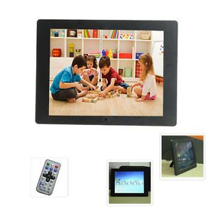 New 12 1" TFT LCD Screen Digital Photo Frame Remote Picture  Music Black