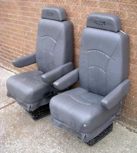 1996 Dodge Starcraft 2500 RAM Van Quartz Gray Leather Front Seats Captain Chairs