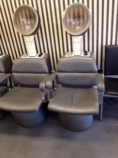 Salon Hair Dryer Chairs 3 Perfect Working Condition Gray