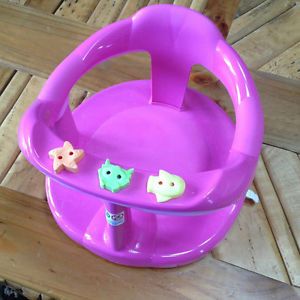 Baby's 1st First Baby Bath Seat Pink Ring Infant Safety Chair Clean Must See