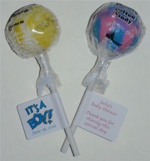 30 Baby Shower Footprints Personalized Lollipop Stickers Labels Favors Supplies