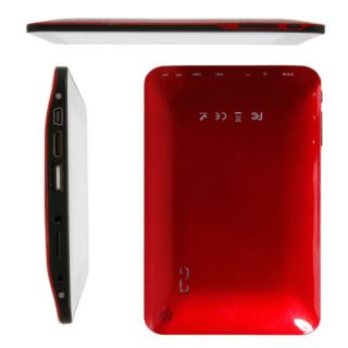 New 7" VIA8850 Android 4 0 Tablet 4GB Camera Red USB 2 0 Keyboard Case Bundle 858937003980
