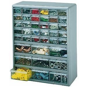 39 Unit Stack Drawers Mini Garage Storage Parts Tool Organizer Cabinet Box New