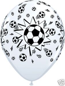 10 Qualatex 11" Football Soccer Theme Party Balloons for Helium or Air Fill