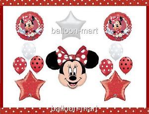 Balloons Minnie Mouse Polka Dot Mad About Party Supplies Birthday Red White