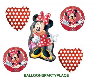 Disney Mad Minnie Mouse Polka Dot Balloon Birthday Party Supplies Red White New