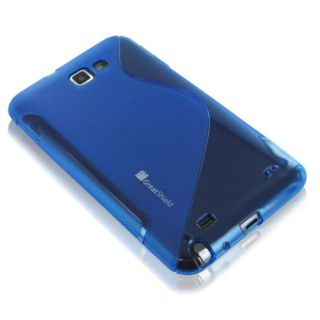 GreatShield TPU Protective Cover Skin Case for Samsung Galaxy Note i717 Blue