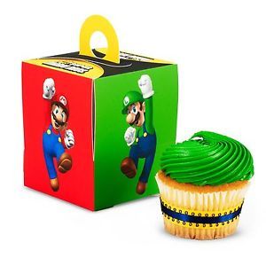 Super Mario Bros Birthday Party Supplies Cupcake Boxes