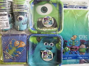 Monsters University Disney Birthday Party Supply Kit for 16
