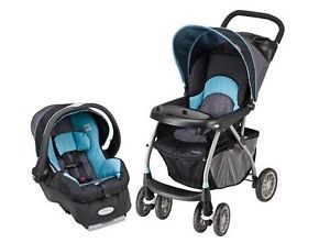 Journey 300 Travel System Baby Stroller Blue Car Seat Evenflo Boy