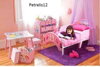 Disney Bedroom Set Girls Toddler Furniture Childrens Bed Table Chair Organizer