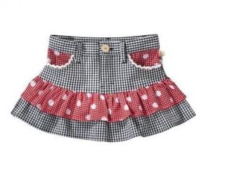 Harajuku Mini Target Gwen Stefani Girls Red Polka Dot Ruffle Skirt 3T