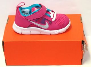 Girls Toddler Nike 512101 602 Free Run 3 Athletic Shoes Sz 6 Pink Blue