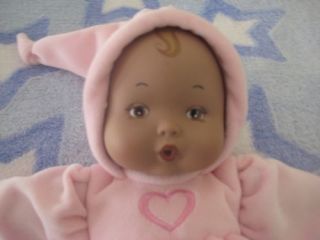 Madame Alexander Soft Baby Doll Pink Hearts Puffy African American AA Black