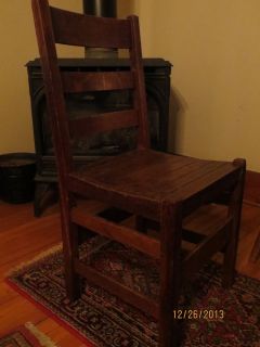 Antique L JG Stickley Quartersawn Oak Mission Chair