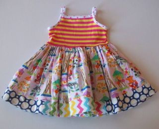 Mm Kpea Candy Crush Stripe Polka Dot Tank Dress 18 Months LBNW