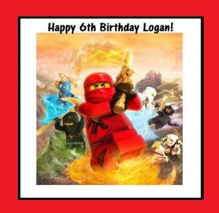 12 Ninjago Stickers Loot Goody Gift Favor Treat Bag Labels Party Supplies