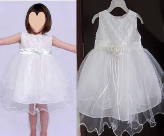 A1345 Kids Baby Girls Newoborn Baby Christening Baptism Gown Wedding Party Dress