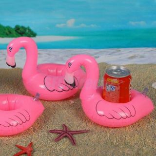 Pink Inflatable Pool Tropical Flamingo Floating Coaster Soft Safe for Children